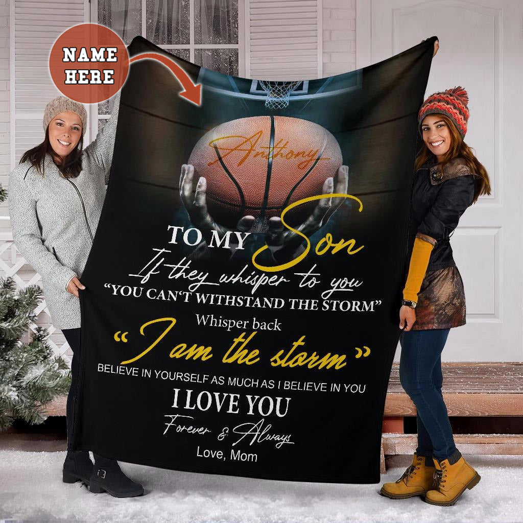 Ohaprints-Fleece-Sherpa-Blanket-Basketball-Gift-For-Son-Boy-Men-Custom-Personalized-Name-Soft-Throw-Blanket-1592-Sherpa Blanket