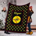 Ohaprints-Fleece-Sherpa-Blanket-Softball-Gift-For-Daughter-Girl-Custom-Personalized-Name-Number-Soft-Throw-Blanket-1623-Fleece Blanket