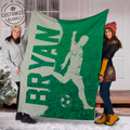 Ohaprints-Fleece-Sherpa-Blanket-Soccer-Green-Effect-Make-Them-Feel-Special-Custom-Personalized-Name-Soft-Throw-Blanket-1224-Fleece Blanket