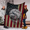 Ohaprints-Fleece-Sherpa-Blanket-Baseball-Gift-For-Son-Boy-Custom-Personalized-Name-Number-Soft-Throw-Blanket-1442-Fleece Blanket