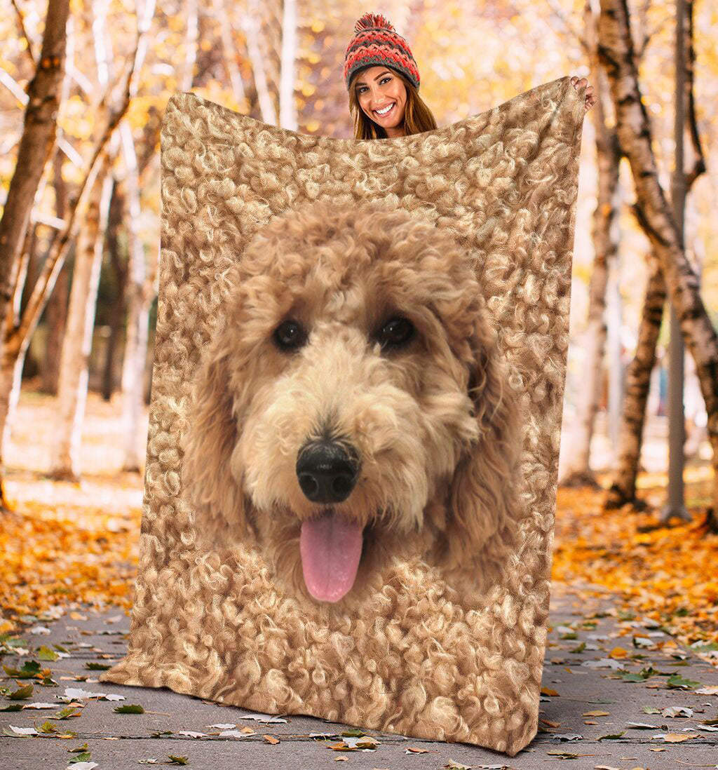 Ohaprints-Fleece-Sherpa-Blanket-3D-Cute-Goldendoodle-Doodle-Funny-Dog-Mom-Gift-Soft-Throw-Blanket-1826-Sherpa Blanket