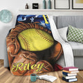 Ohaprints-Fleece-Sherpa-Blanket-Softball-Gift-For-Daughter-Girl-Custom-Personalized-Name-Number-Soft-Throw-Blanket-1859-Sherpa Blanket