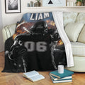 Ohaprints-Fleece-Sherpa-Blanket-American-Football-Gift-For-Son-Boy-Men-Custom-Personalized-Name-Number-Soft-Throw-Blanket-1922-Fleece Blanket