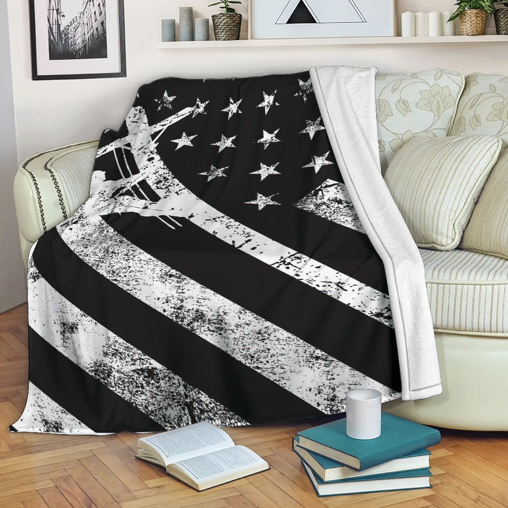 Ohaprints-Fleece-Sherpa-Blanket-Lineman-Flag-Lineman-Soft-Throw-Blanket-1824-Fleece Blanket