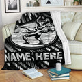 Ohaprints-Fleece-Sherpa-Blanket-Abstract-Pattern-Wrestling-Lover-Wrestler-Black-White-Custom-Personalized-Name-Soft-Throw-Blanket-1834-Fleece Blanket