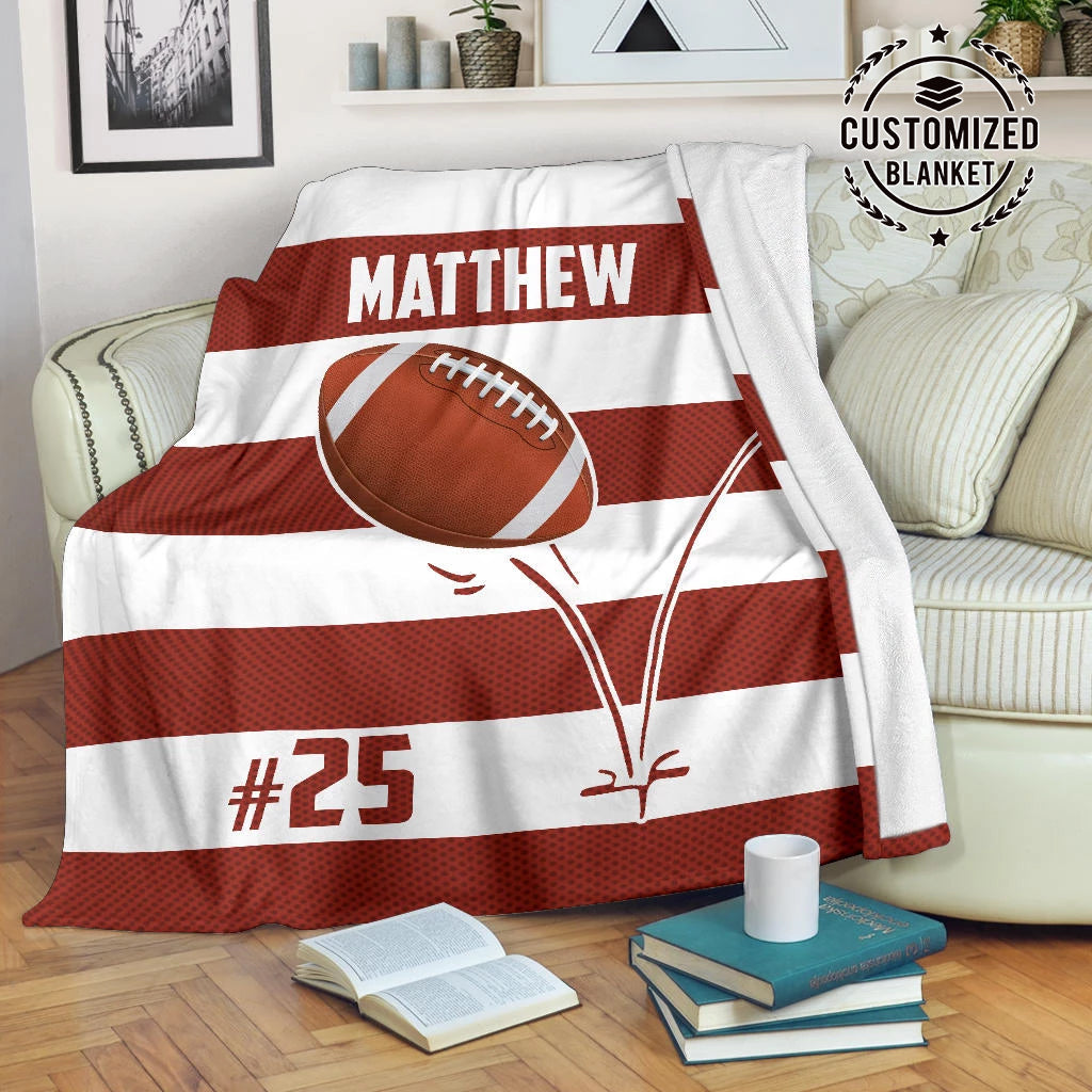 Ohaprints-Fleece-Sherpa-Blanket-American-Football-Gift-For-Son-Boy-Men-Custom-Personalized-Name-Number-Soft-Throw-Blanket-1285-Fleece Blanket