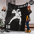 Ohaprints-Fleece-Sherpa-Blanket-American-Football-Gift-For-Son-Boy-Men-Custom-Personalized-Name-Number-Soft-Throw-Blanket-1389-Fleece Blanket