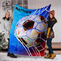 Ohaprints-Fleece-Sherpa-Blanket-Soccer-Balls-Low-Poly-Effect-Custom-Personalized-Name-Soft-Throw-Blanket-1253-Fleece Blanket