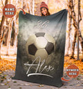 Ohaprints-Fleece-Sherpa-Blanket-Soccer-Ball-Dust-Effect-Custom-Personalized-Name-Number-Soft-Throw-Blanket-1347-Fleece Blanket