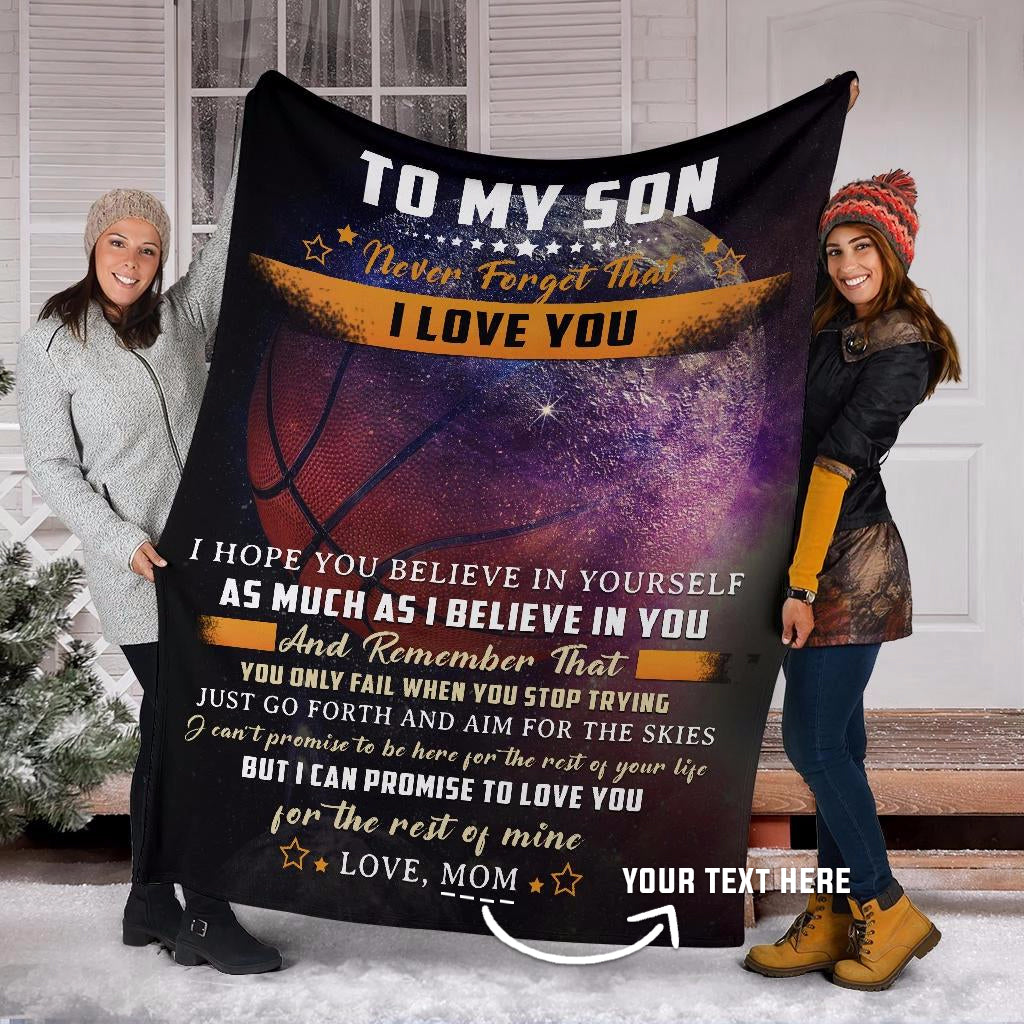 Ohaprints-Fleece-Sherpa-Blanket-Basketball-Gift-For-Son-Boy-Men-Soft-Throw-Blanket-1732-Sherpa Blanket