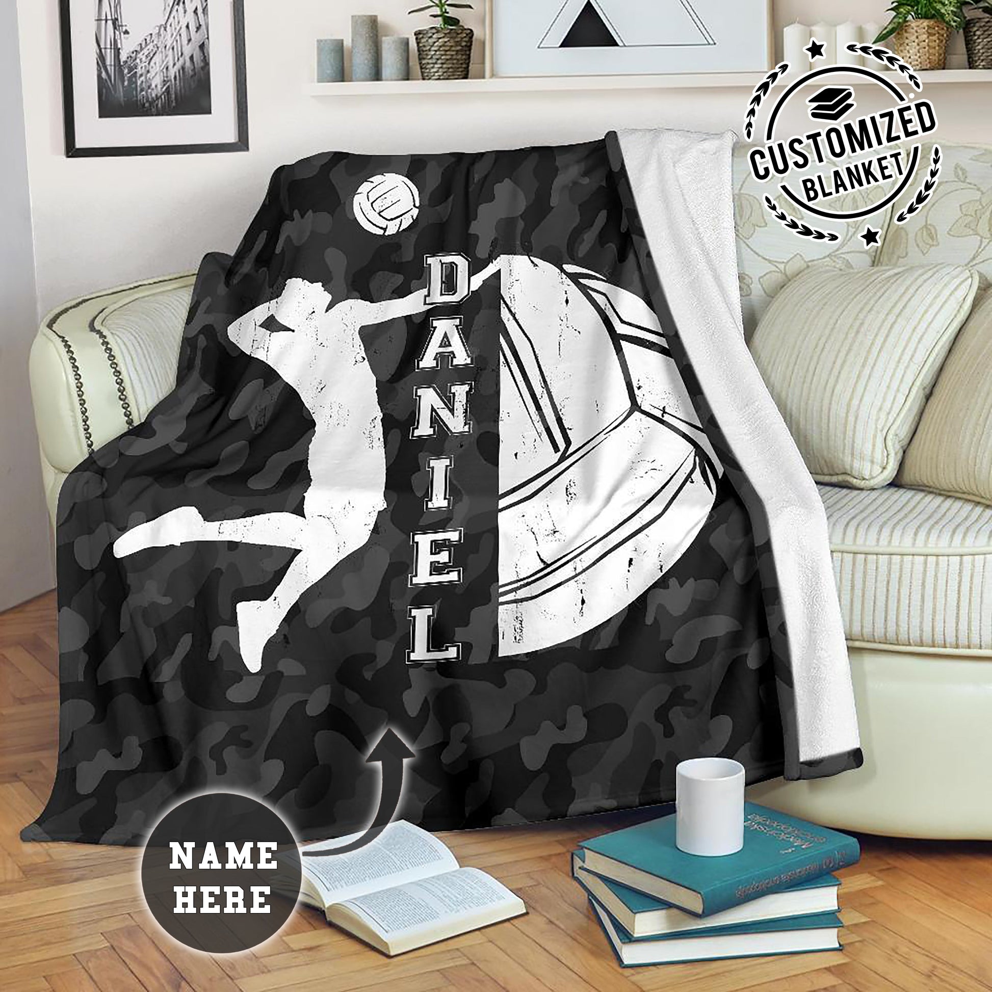 Ohaprints-Fleece-Sherpa-Blanket-Volleyball-Gift-For-Daughter-Girl-Custom-Personalized-Name-Number-Soft-Throw-Blanket-1228-Sherpa Blanket