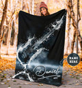 Ohaprints-Fleece-Sherpa-Blanket-Watery-Guitar-Bass-Guitar-Lover-Gift-Guitarist-Black-Custom-Personalized-Name-Soft-Throw-Blanket-1671-Sherpa Blanket